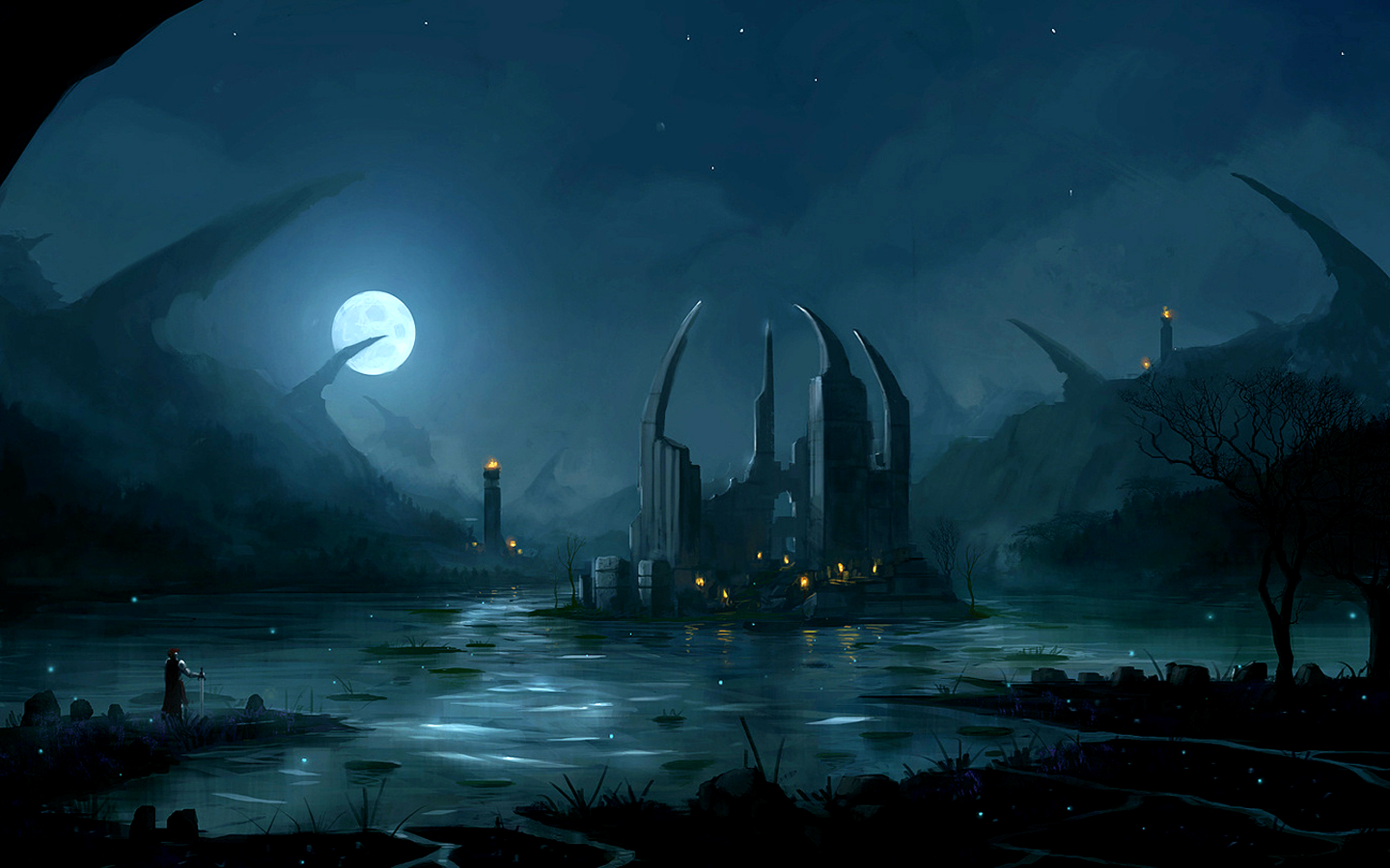 Fantasy Moon Landscape
 Wallpapers