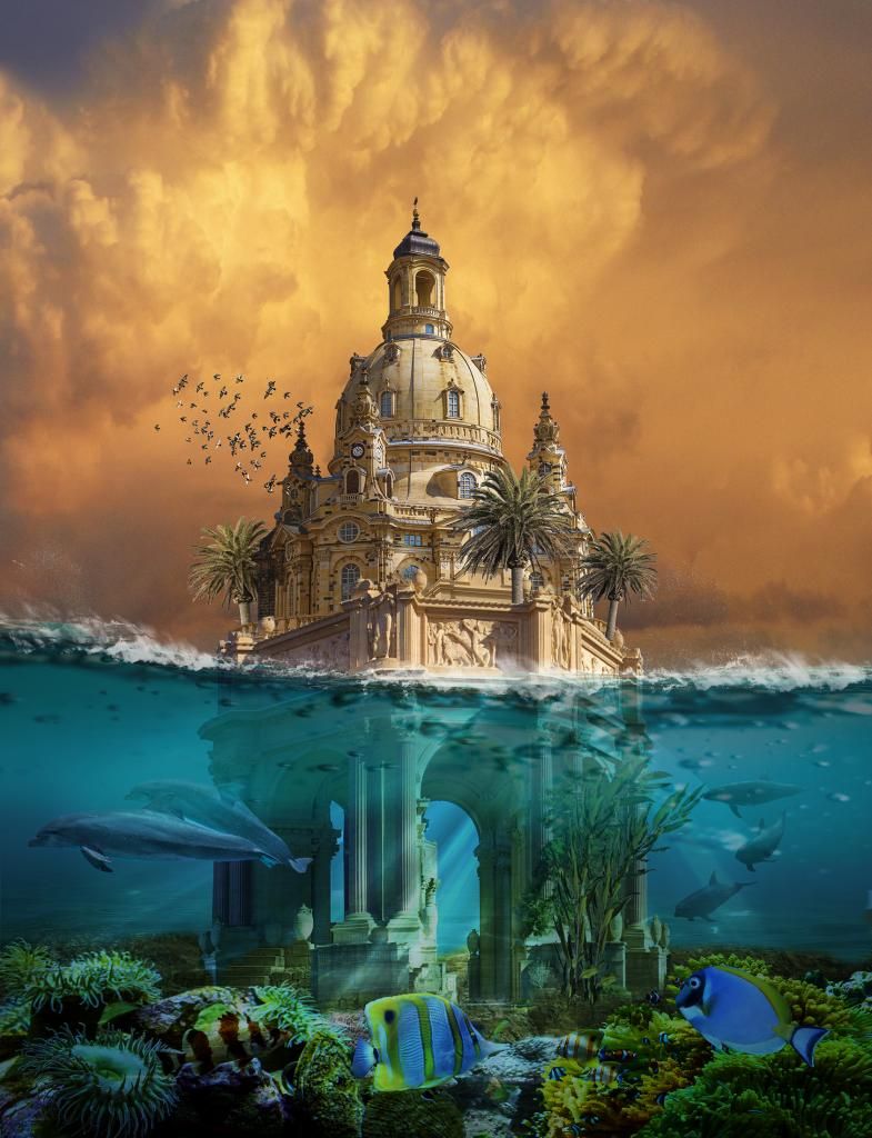 Fantasy Water Castle Wallpapers