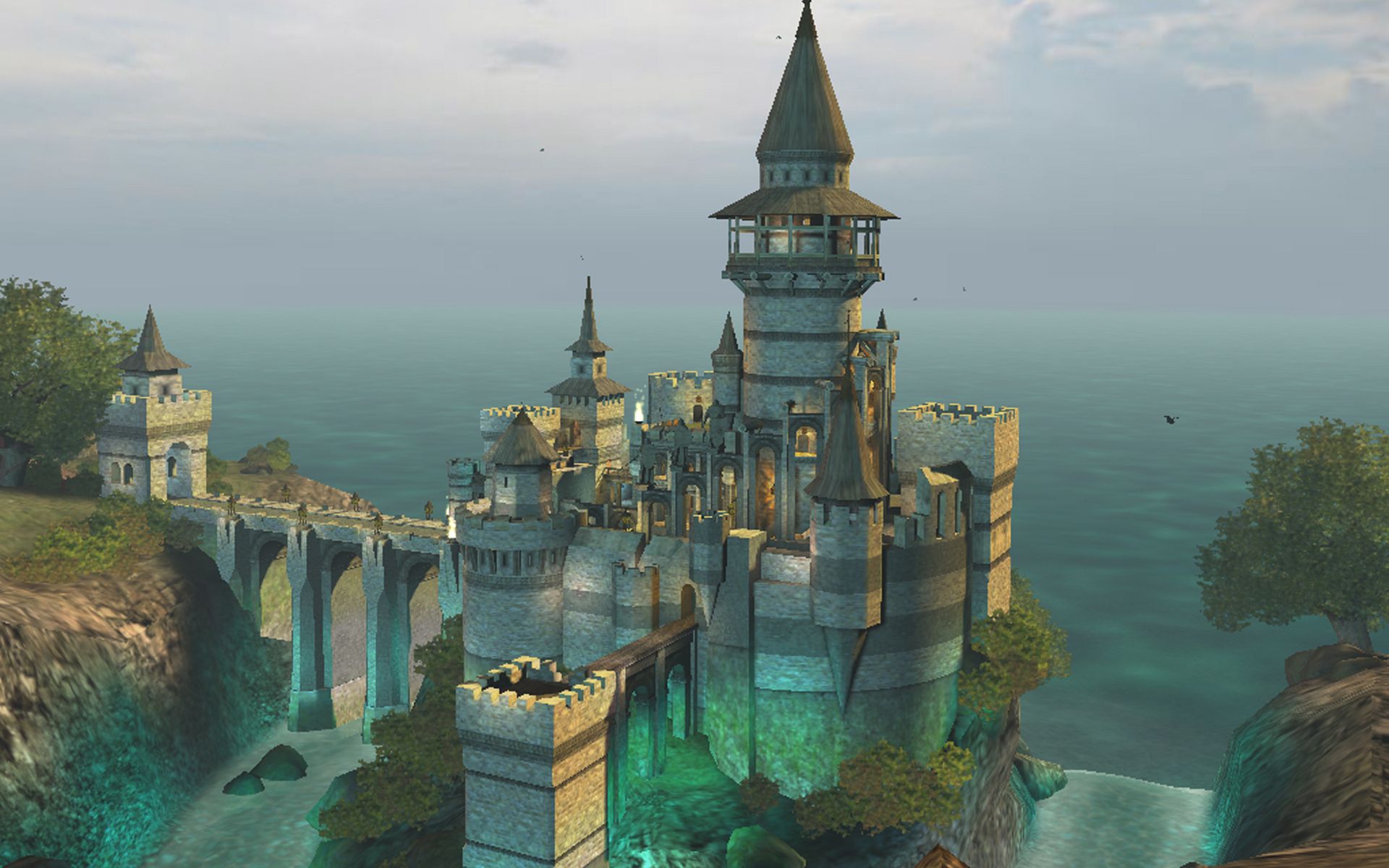 Fantasy Water Castle Wallpapers