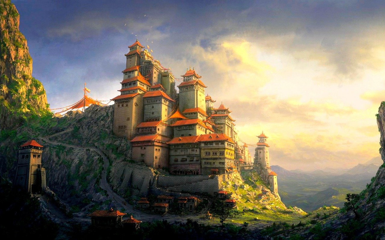 Fantasy Water Castle Wallpapers