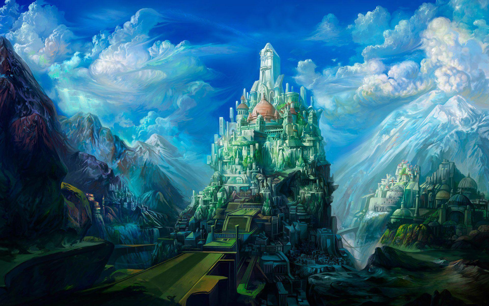 Fantasy Water Castle Wallpapers