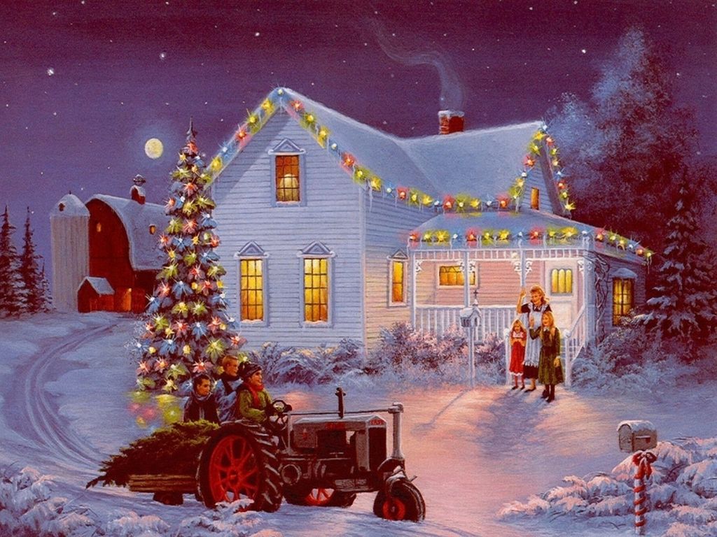 Farmhouse Christmas Wallpapers