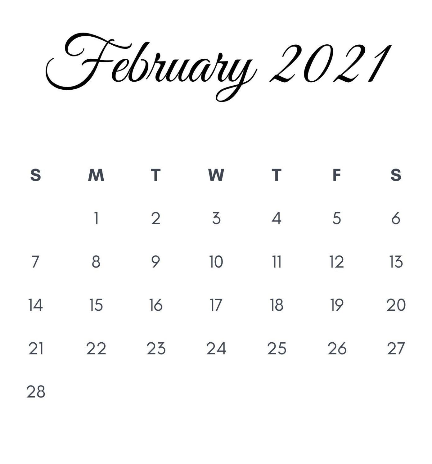 February 2021 Calendar Desktop Wallpapers