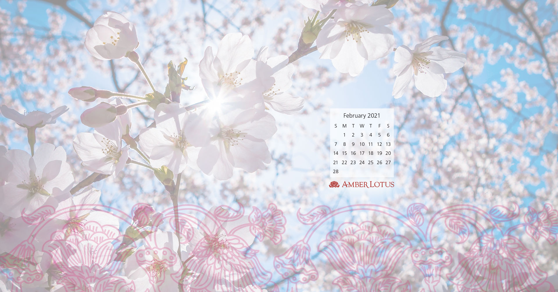 February 2021 Calendar Desktop Wallpapers