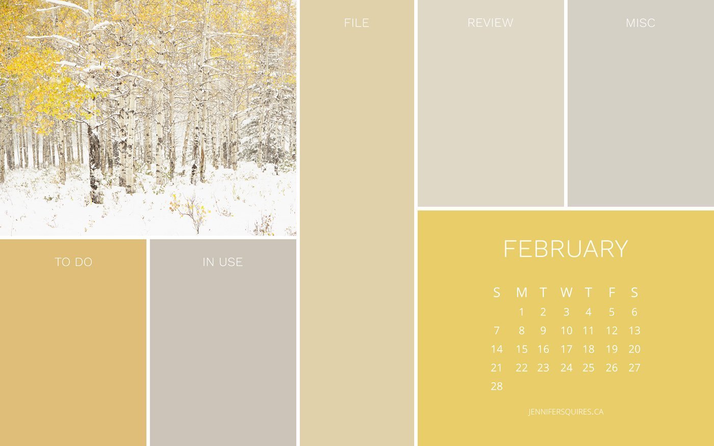 February 2021 Calendar Desktop Wallpapers