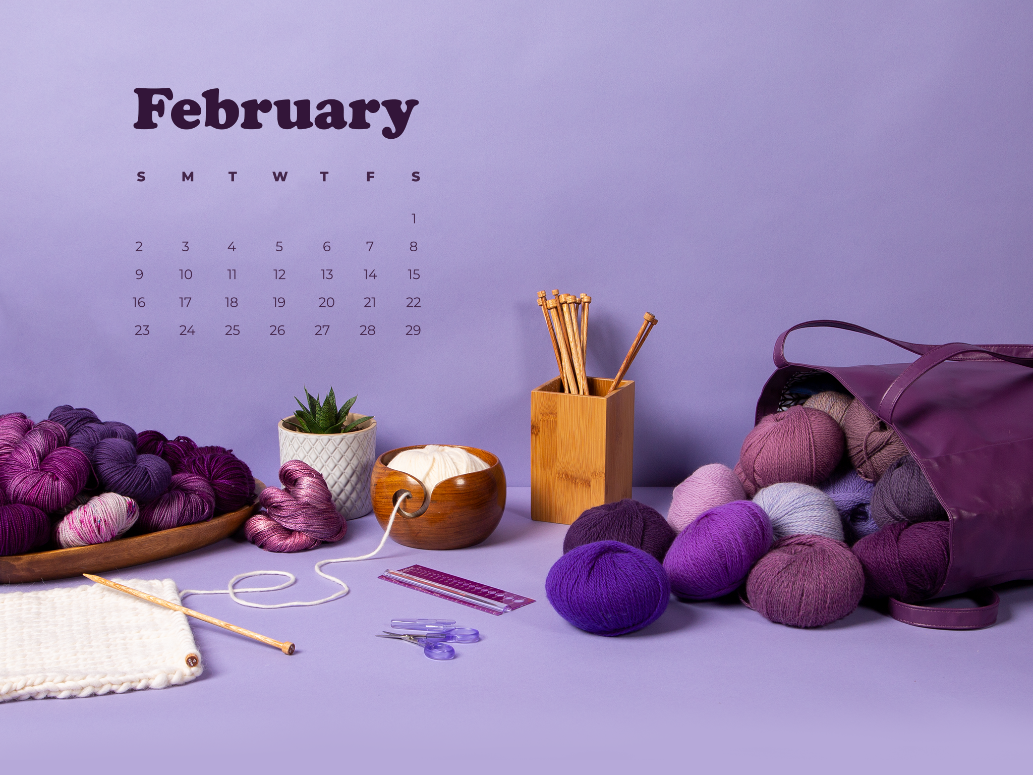 February 2021 Calendar Desktop Wallpapers