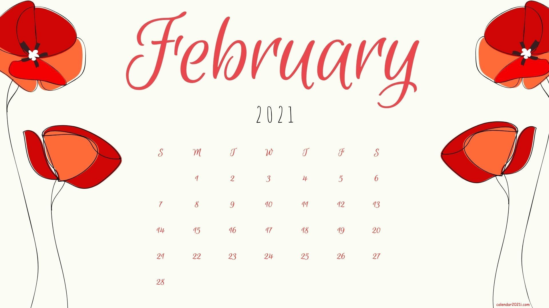 February 2021 Calendar Wallpapers