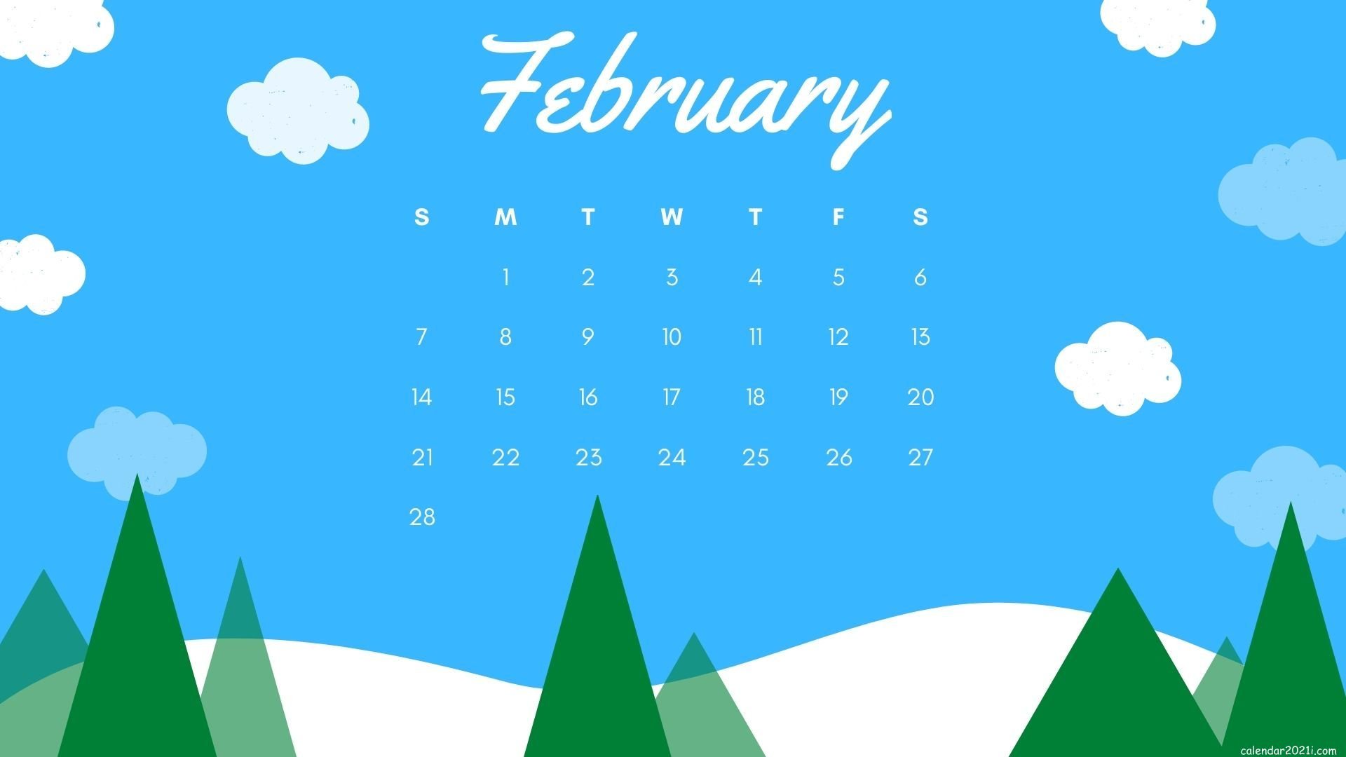 February 2021 Calendar Wallpapers