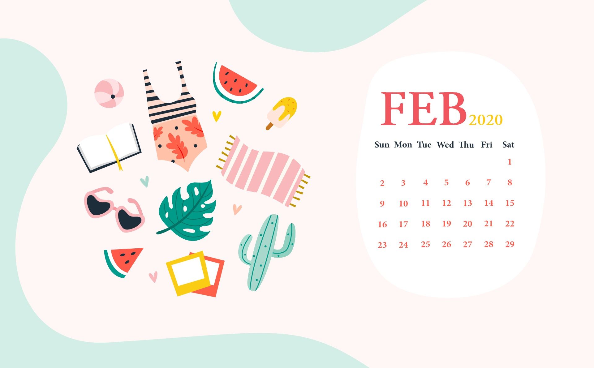 February 2021 Calendar Wallpapers