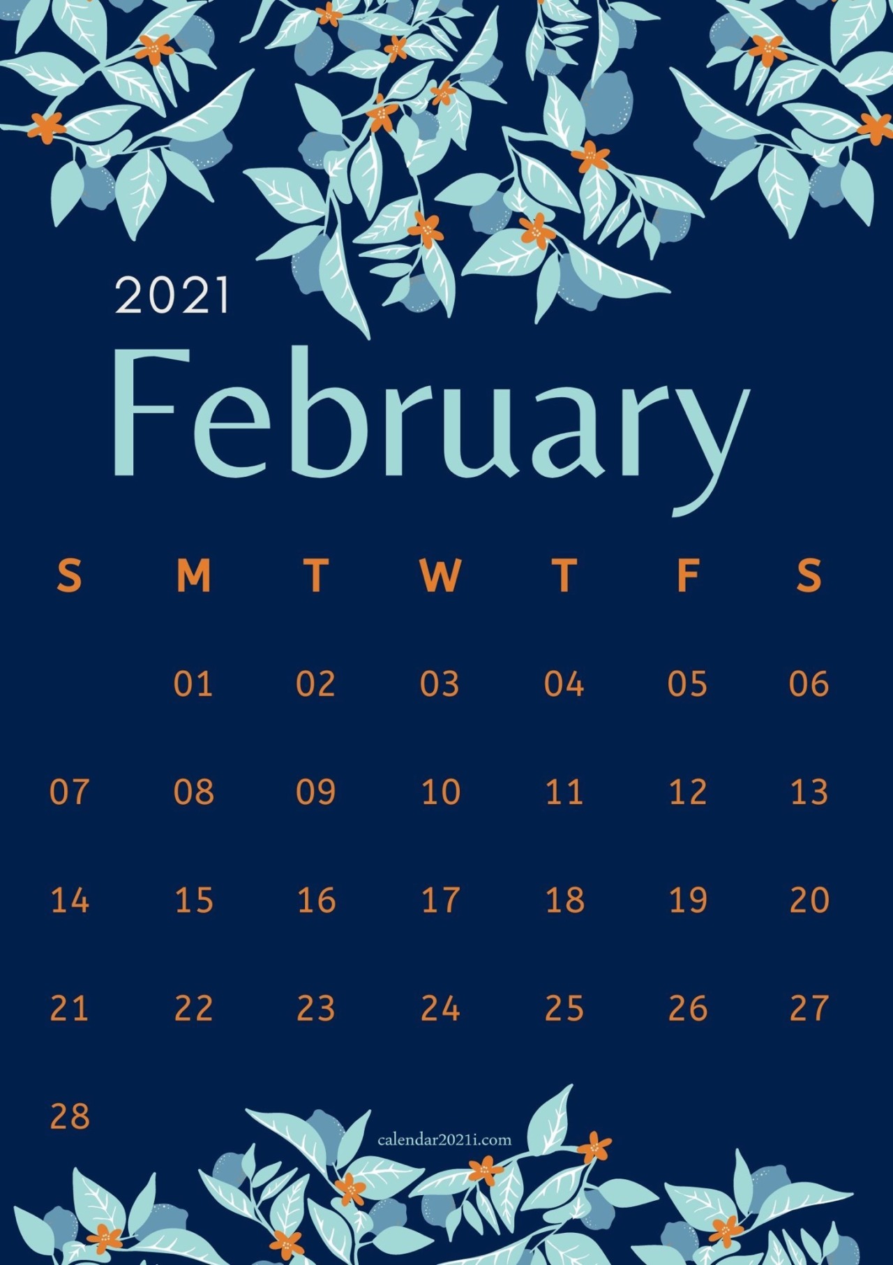 February 2021 Calendar Wallpapers