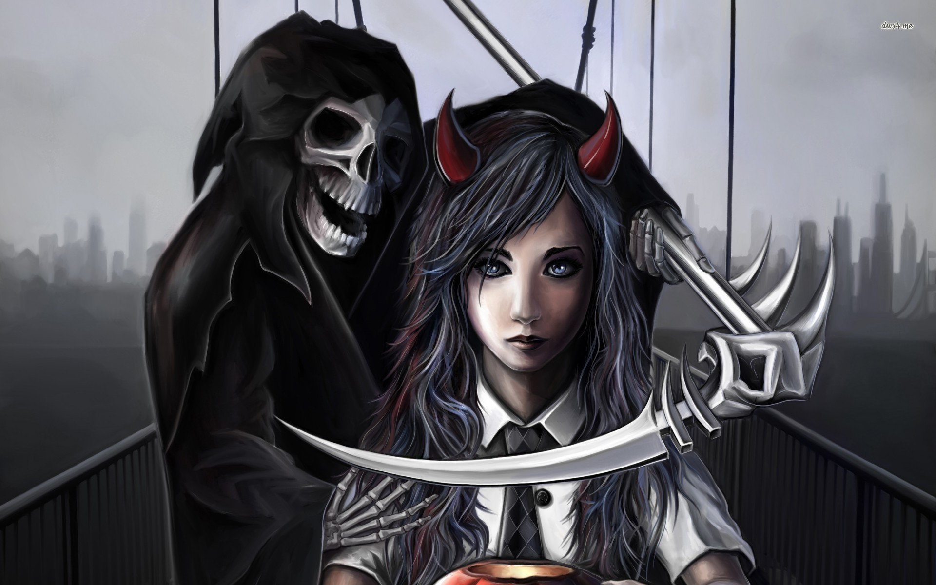 Female Grim Reaper Art Wallpapers