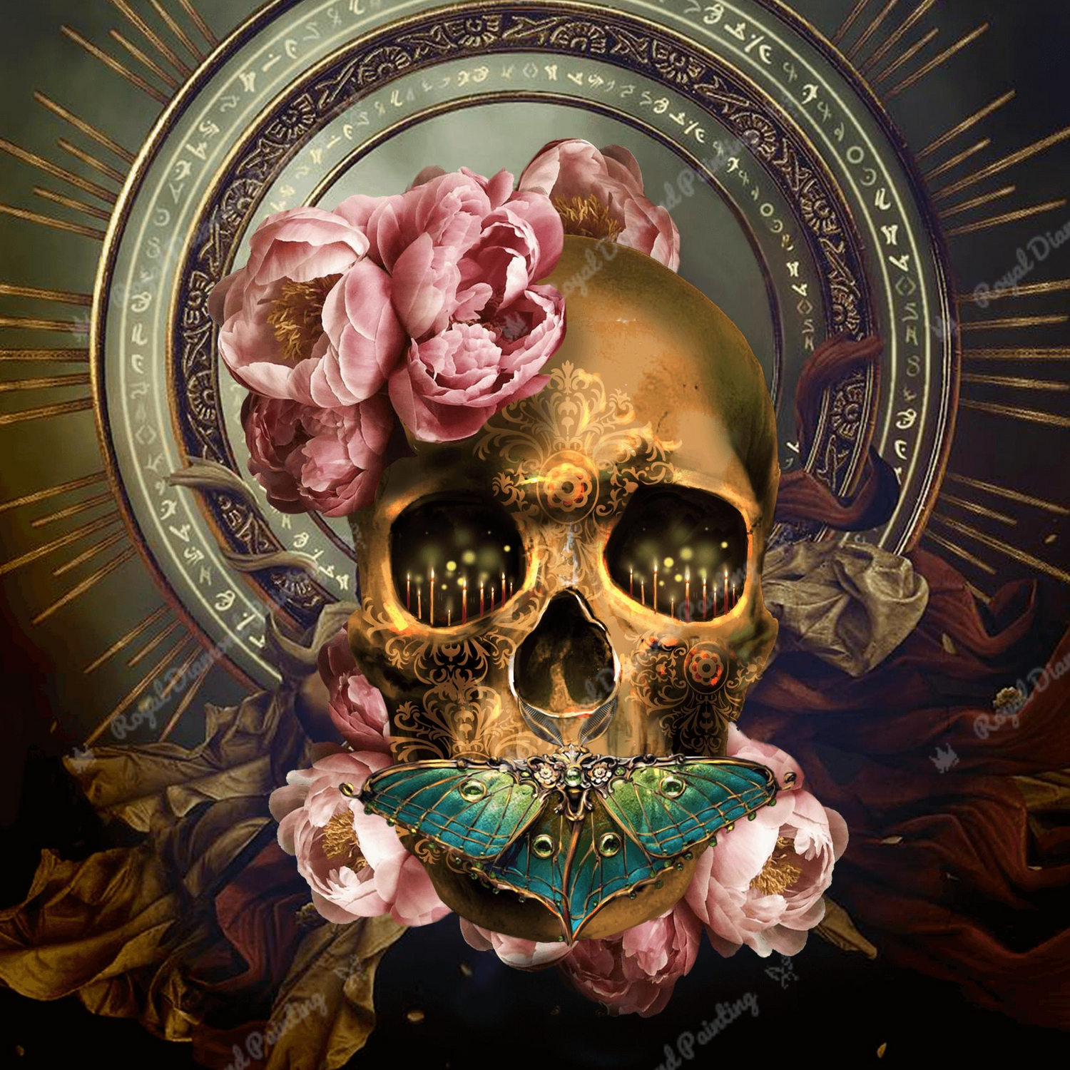 Feminine Skull And Roses Wallpapers