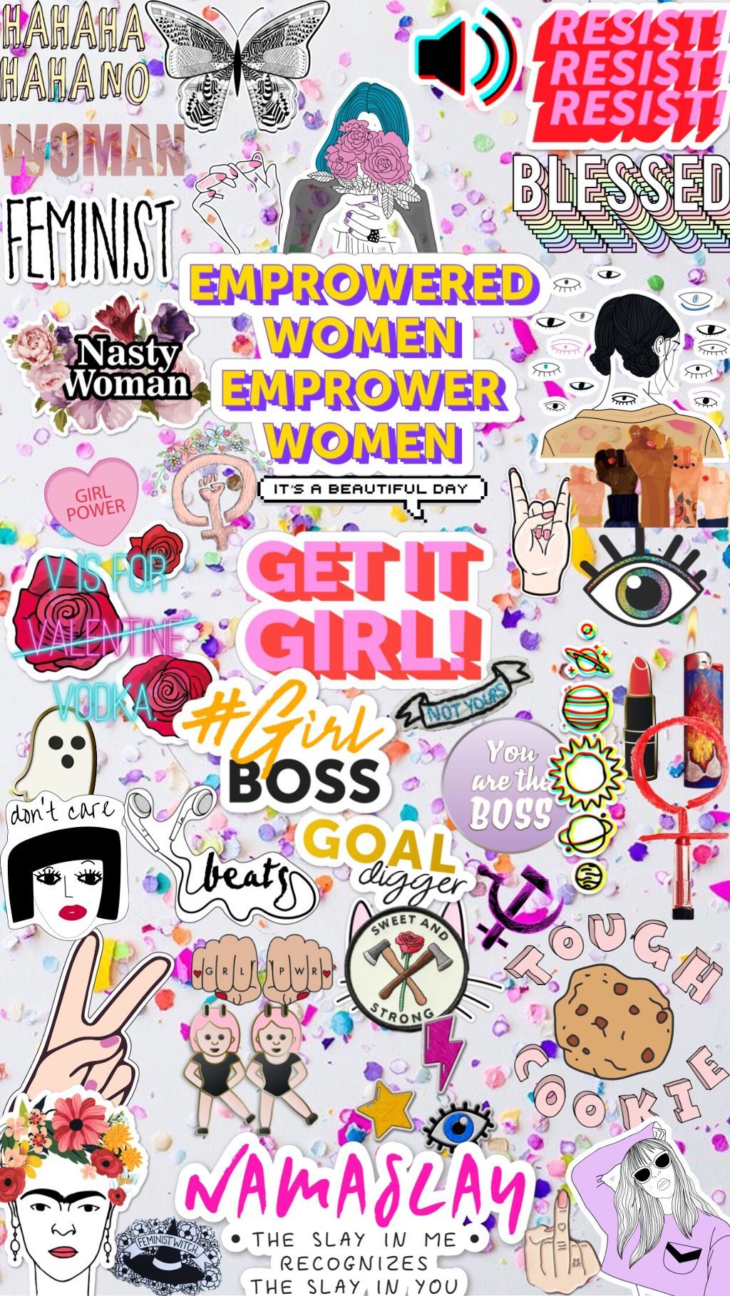 Feminist Collage Wallpapers