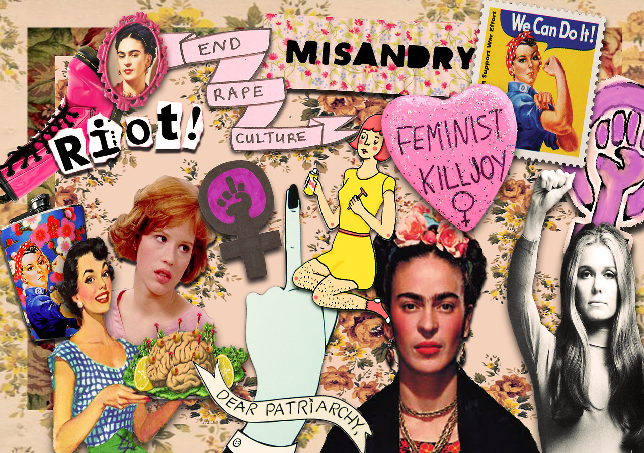 Feminist Collage Wallpapers