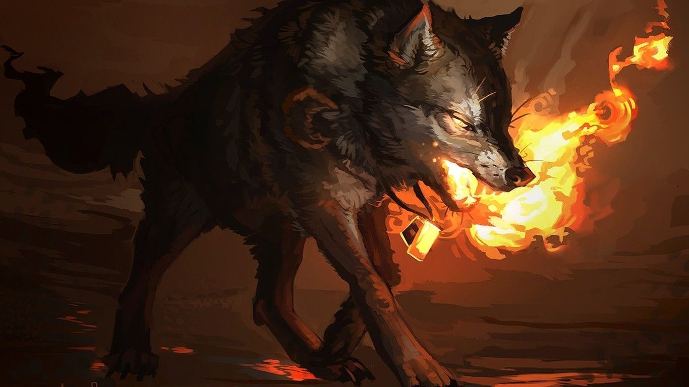 Fire And Ice Wolf Wallpapers