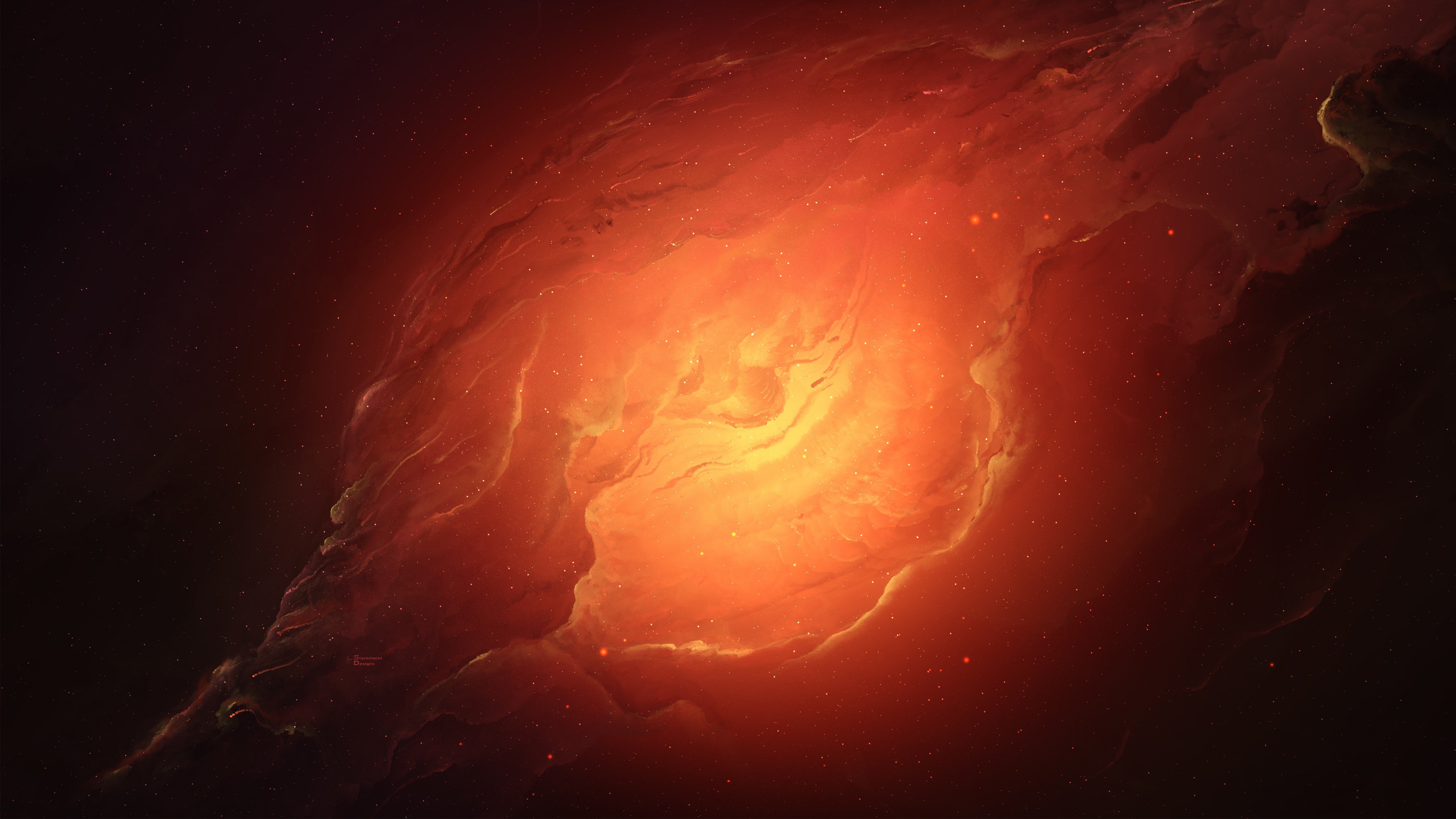 Fire In Space Digital Wallpapers