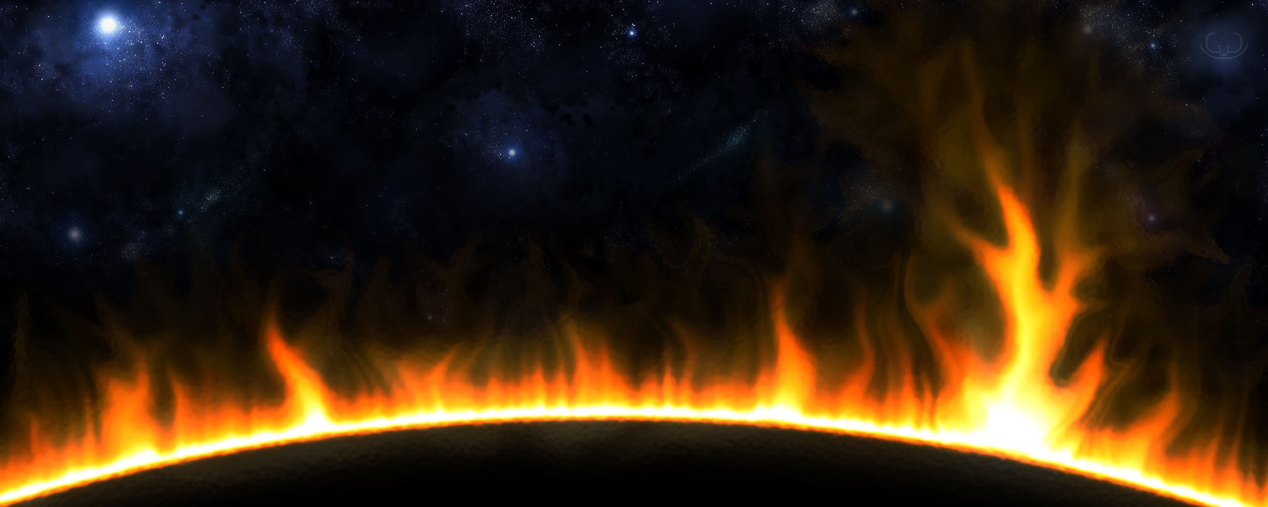 Fire In Space Digital Wallpapers