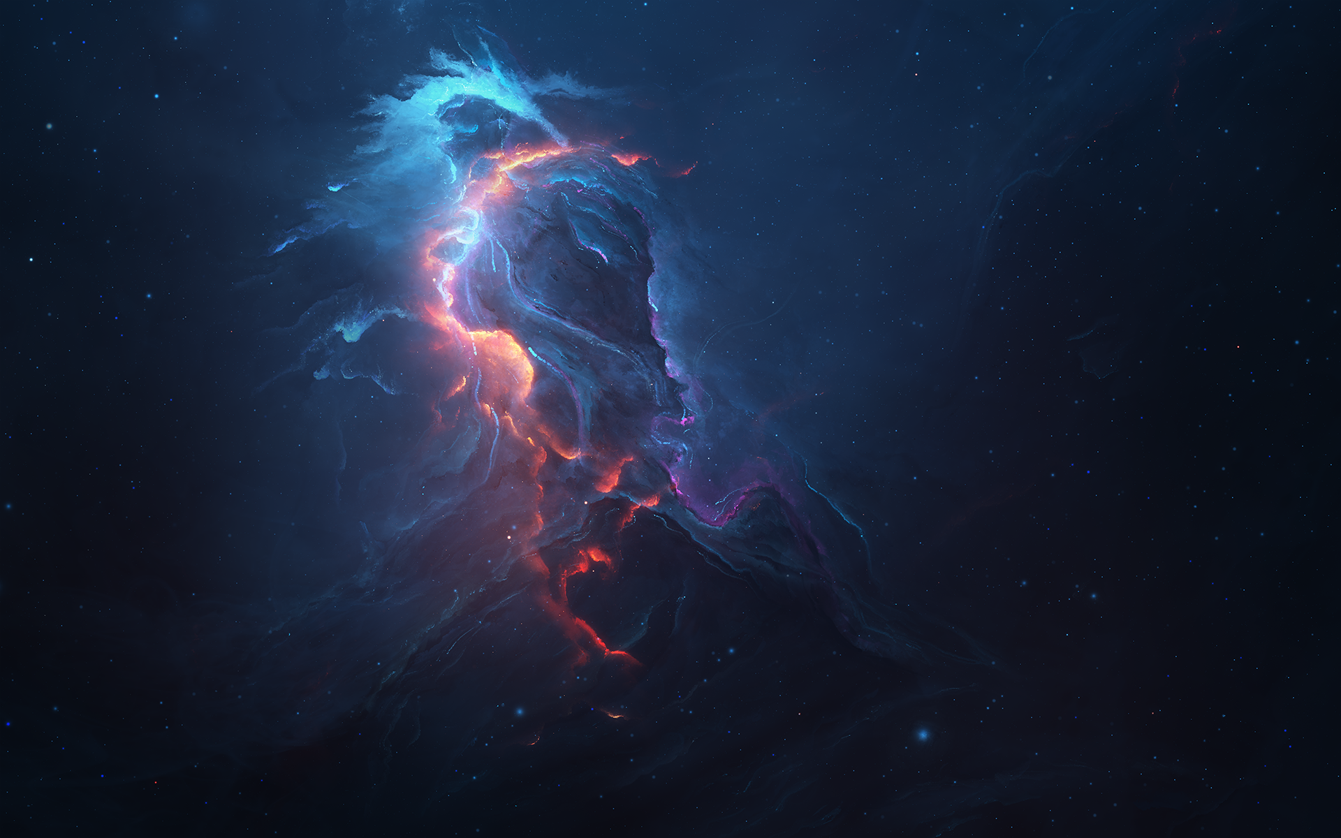 Fire Nebula Digital Wallpapers