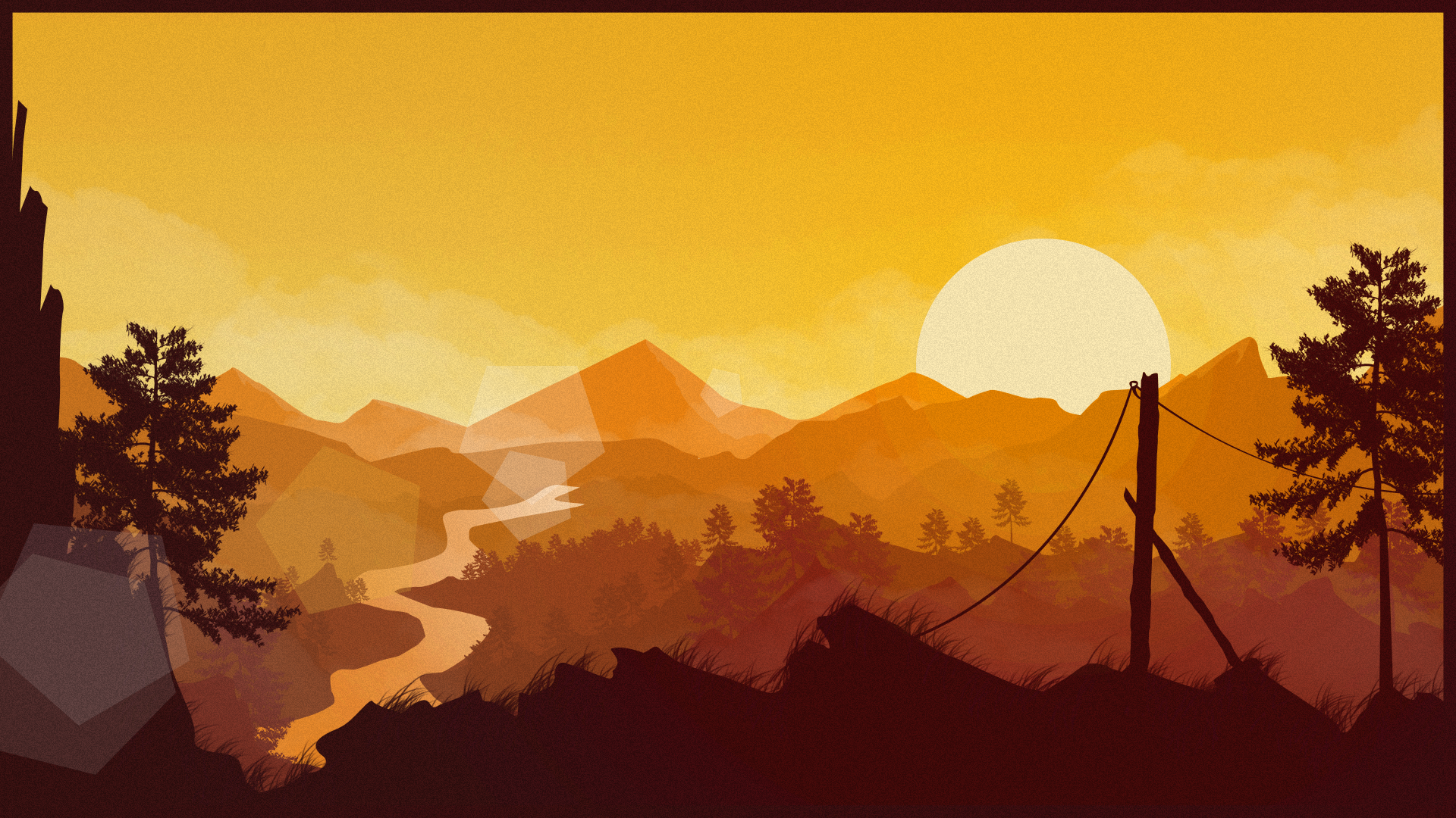 Firewatch Art Style Wallpapers