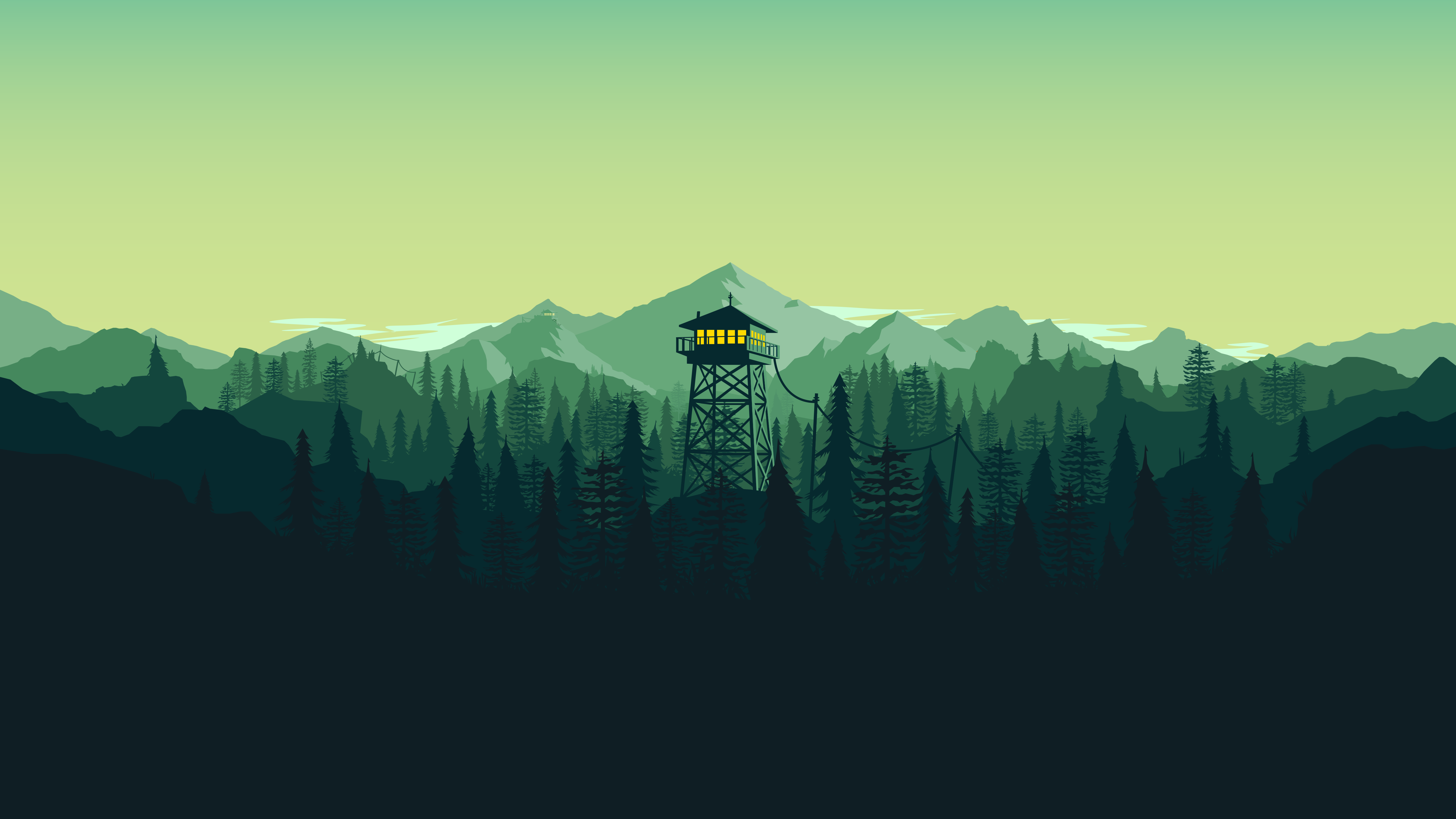 Firewatch Art Style Wallpapers