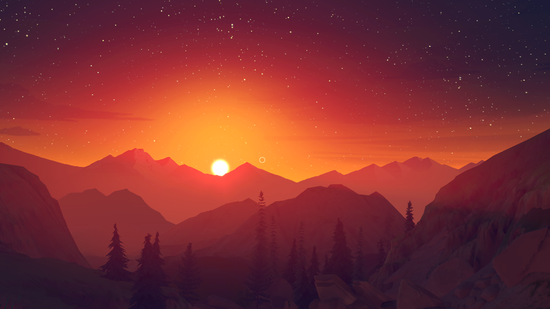 Firewatch Art Style Wallpapers