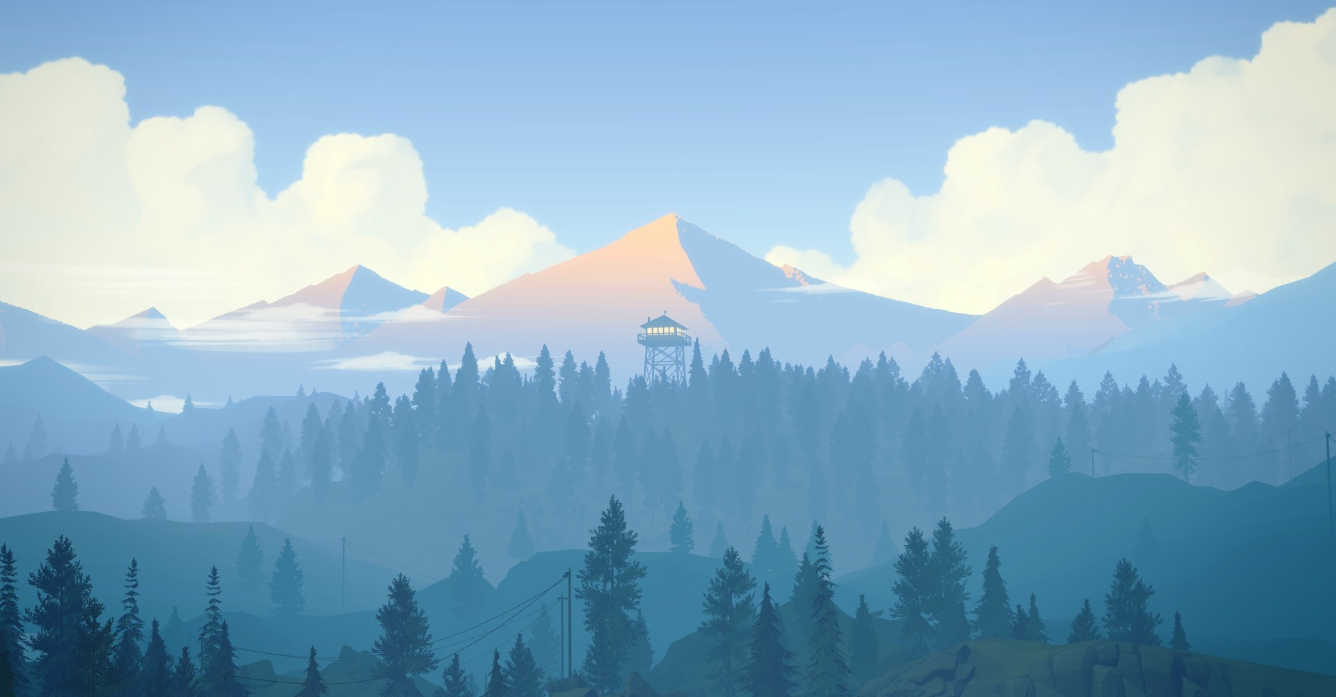 Firewatch Art Style Wallpapers