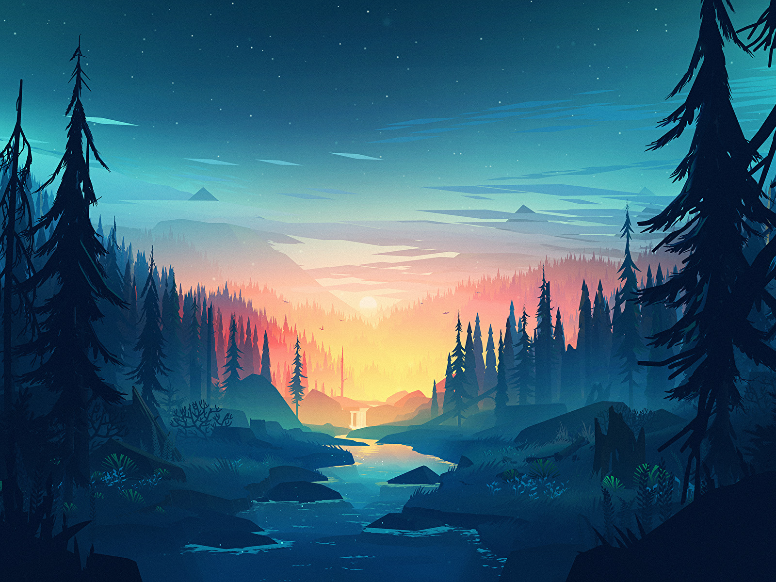 Firewatch Digital Art Wallpapers