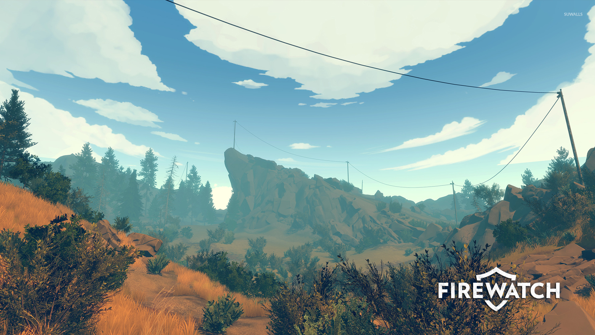 Firewatch Orange Sunset Wallpapers