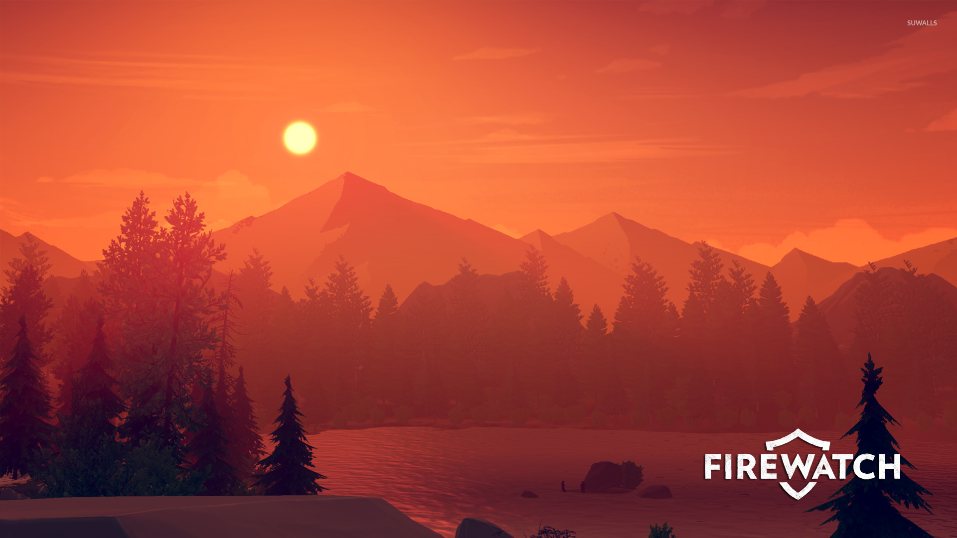 Firewatch Orange Sunset Wallpapers