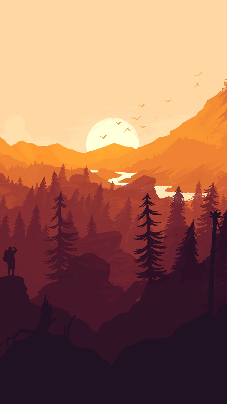 Firewatch Phone Wallpapers