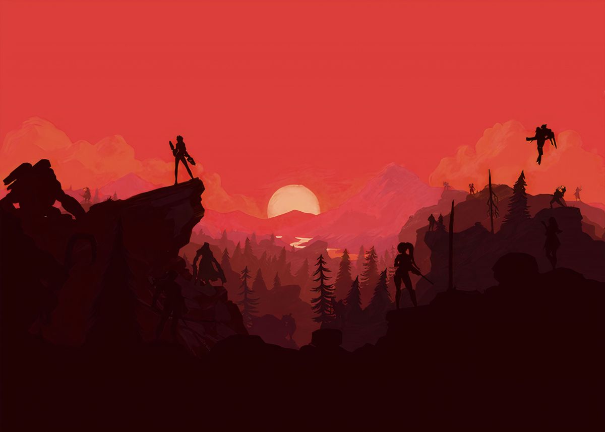 Firewatch Sunrise Minimal Wallpapers