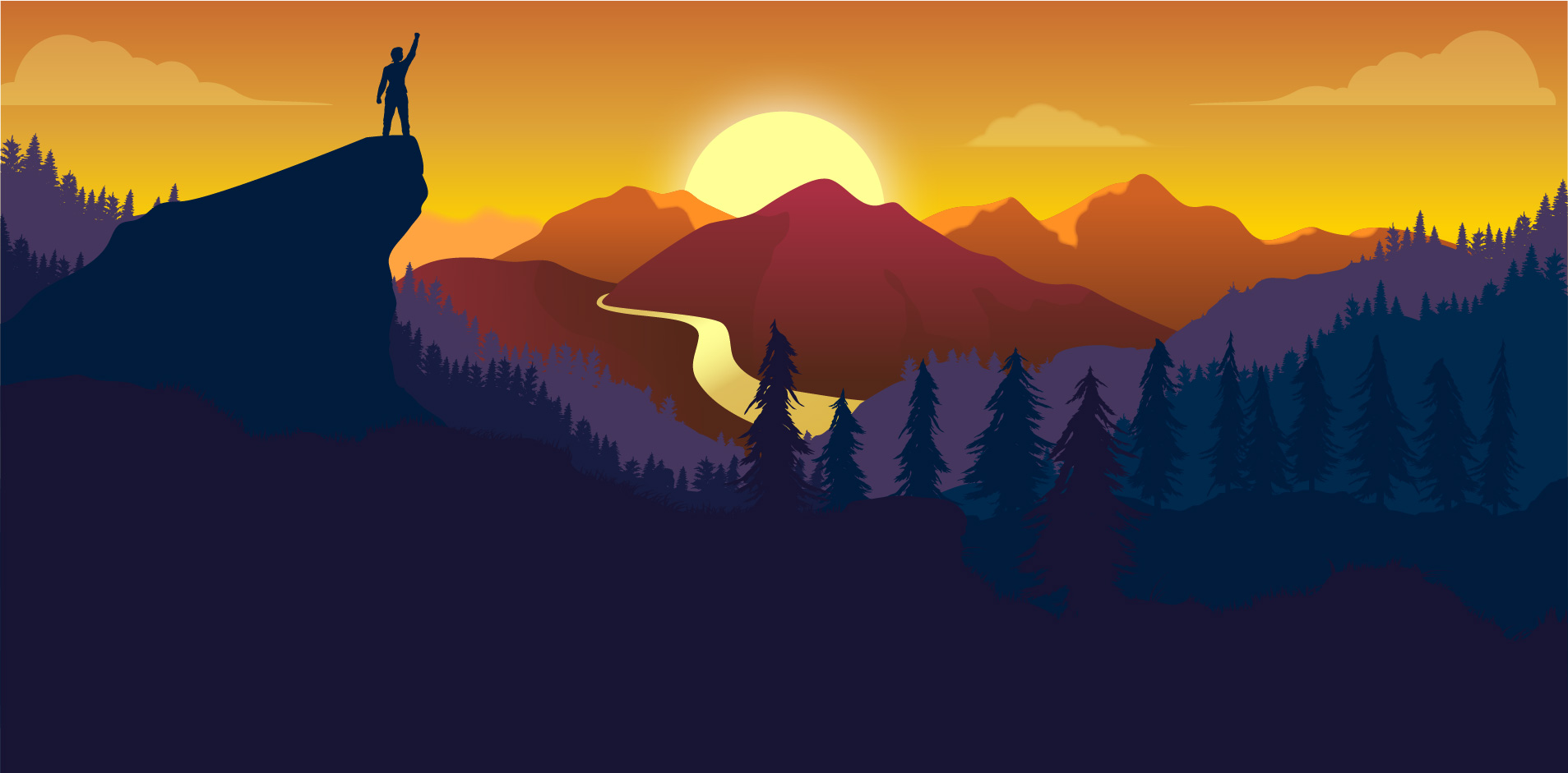 Firewatch Sunrise Minimal Wallpapers