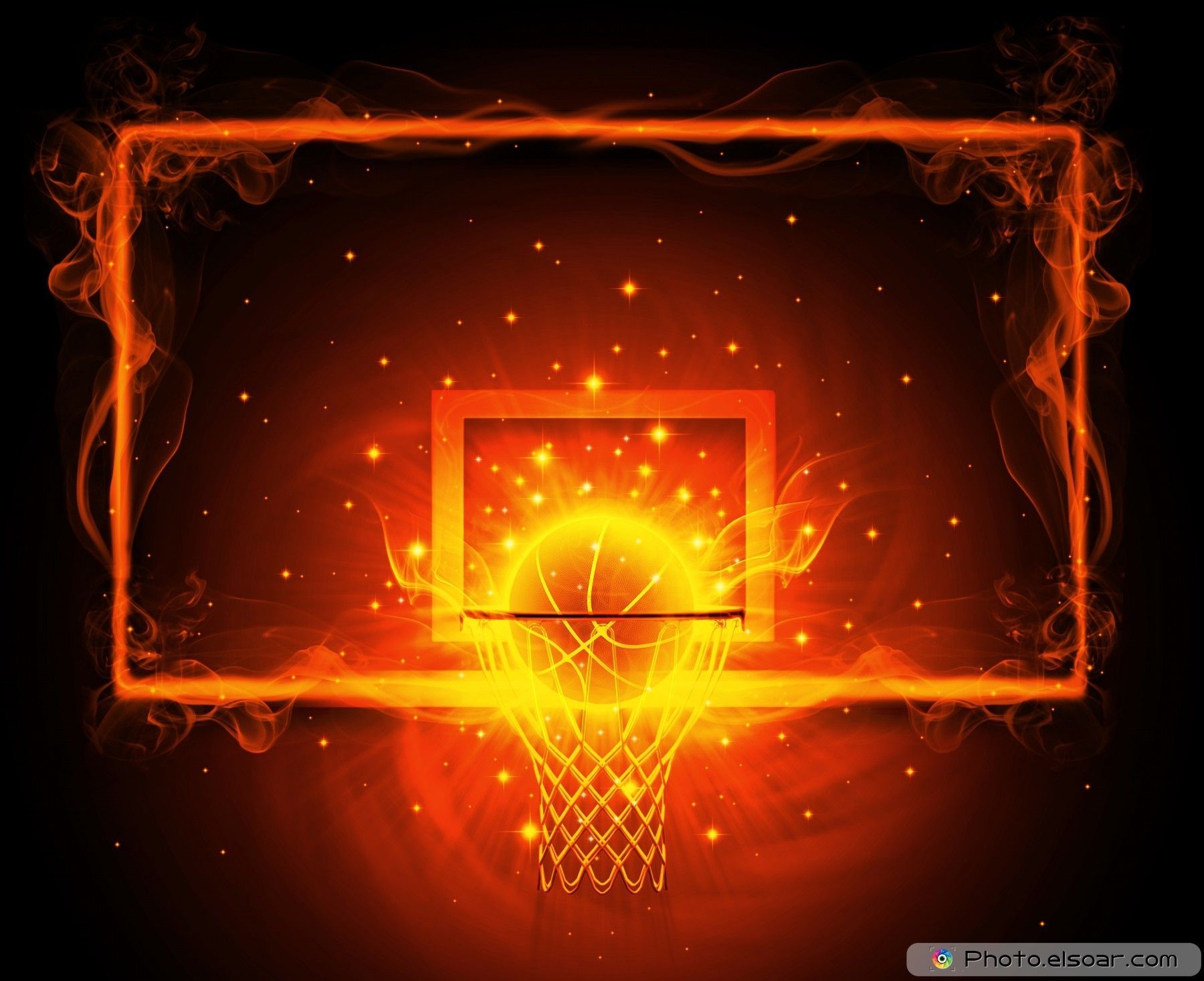 Flaming Basketball Wallpapers