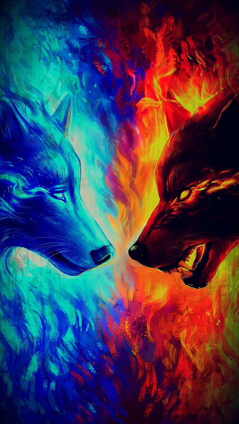 Flaming Wolf Wallpapers