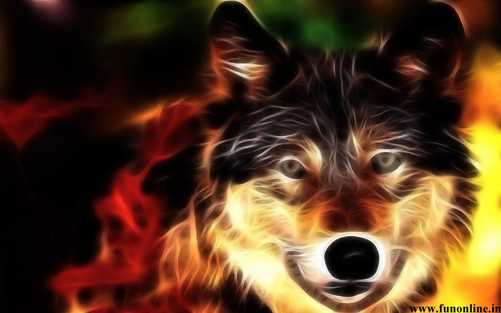 Flaming Wolf Wallpapers