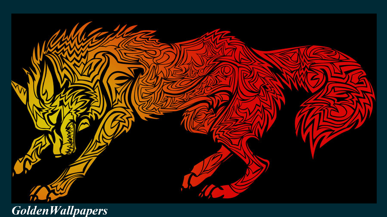 Flaming Wolf Wallpapers