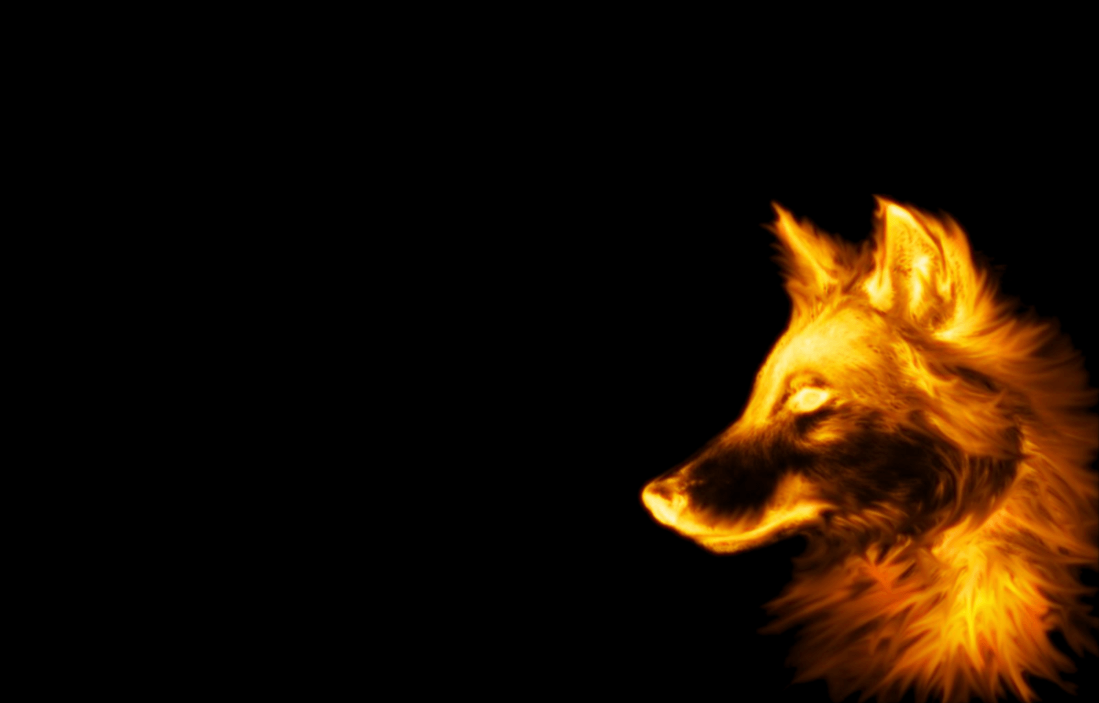 Flaming Wolf Wallpapers