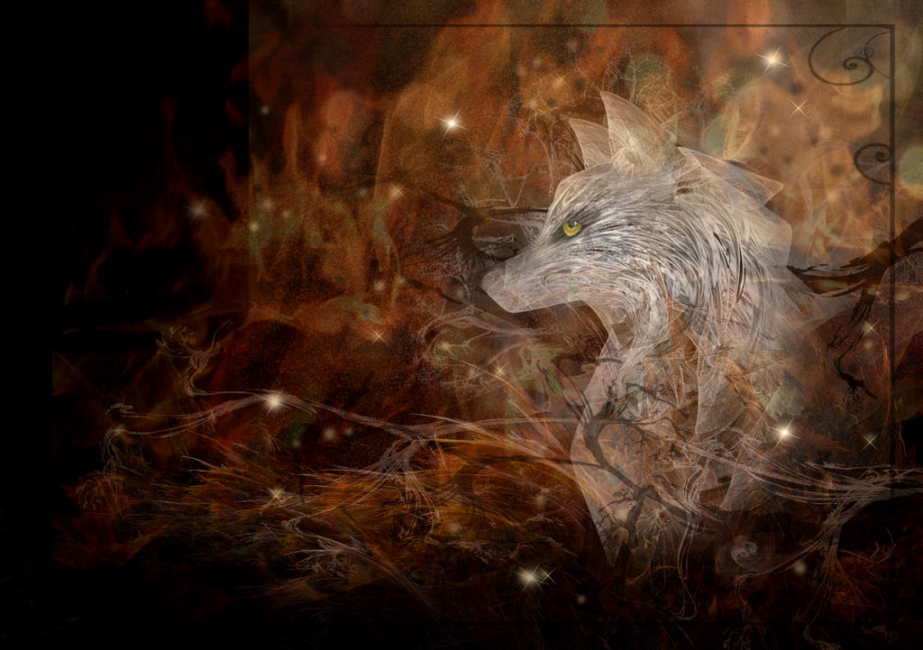 Flaming Wolf Wallpapers