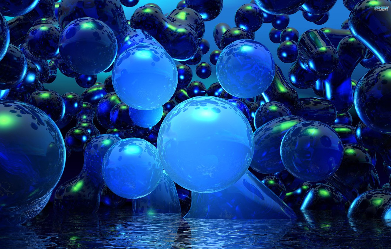 Floating Spheres Of Light Wallpapers