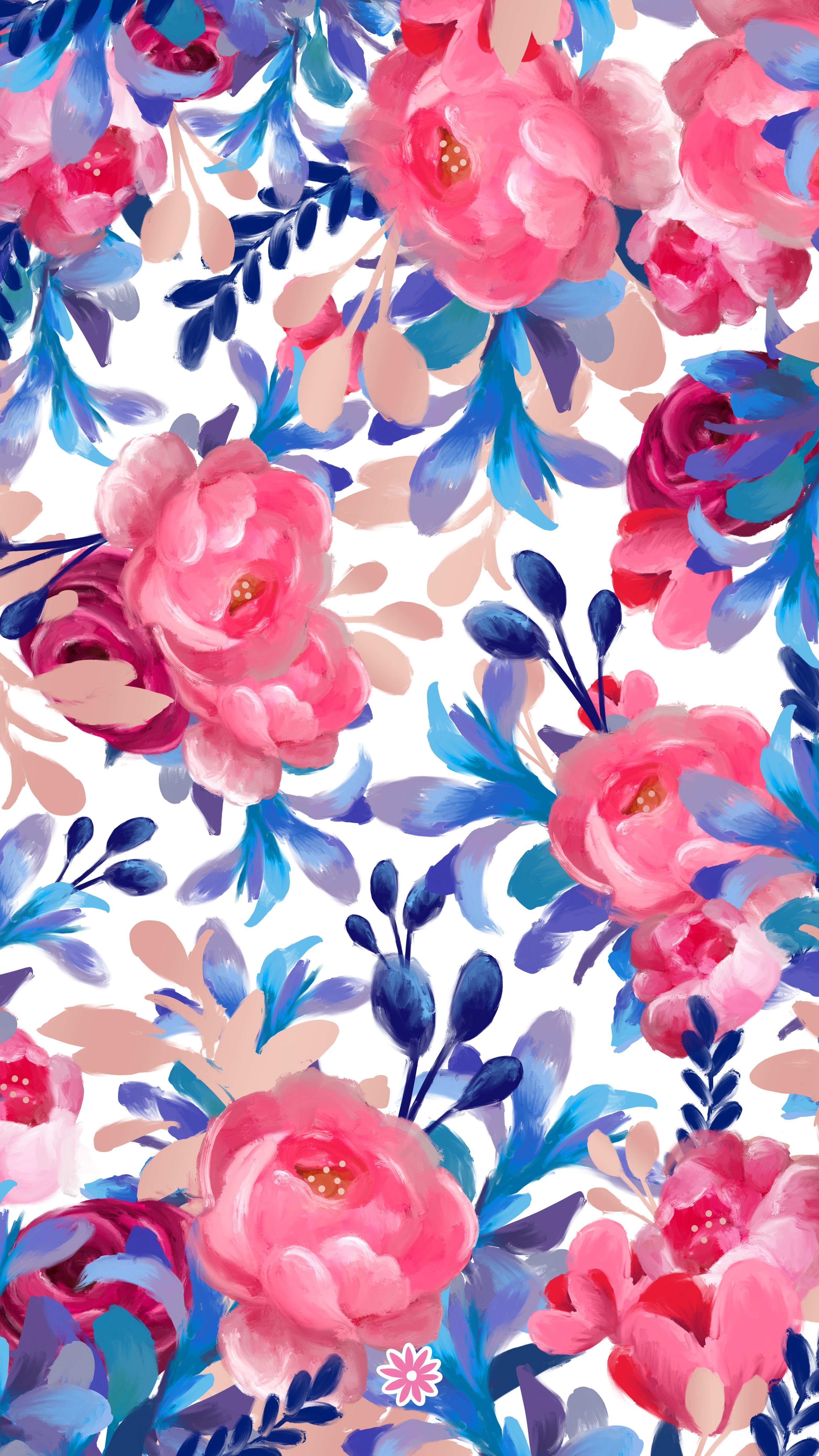 Floral Background Phone