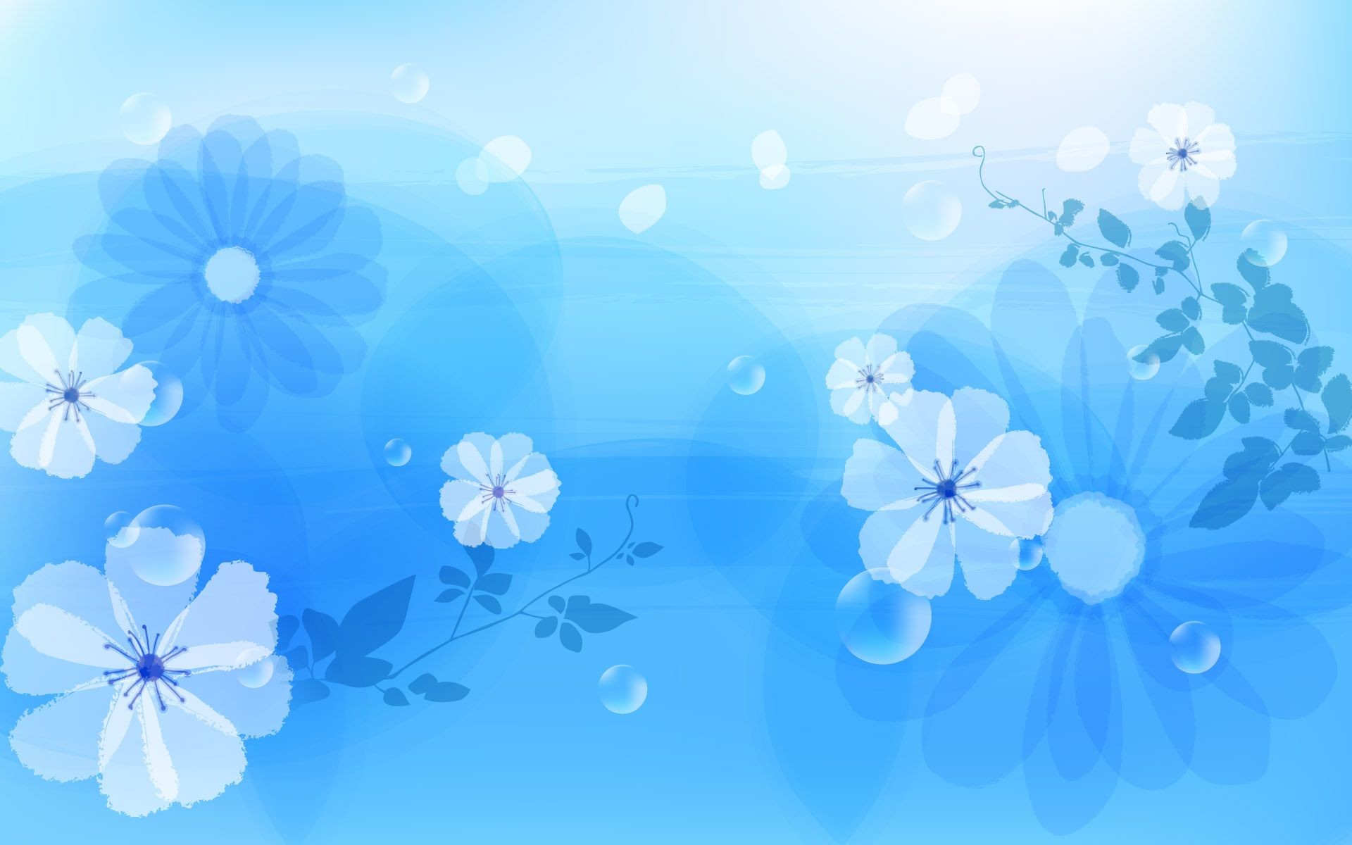 Floral Blue Wallpapers