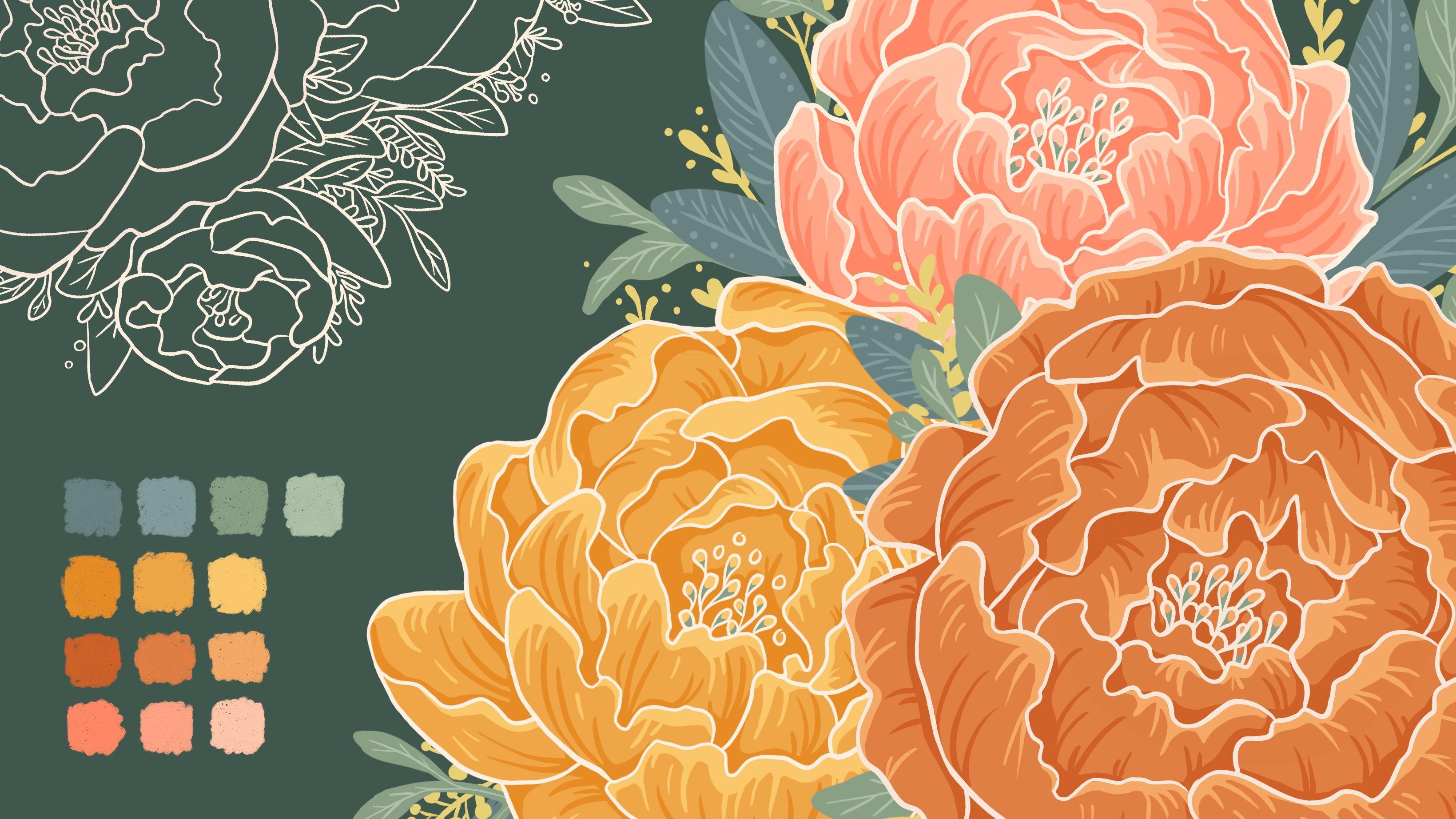 Floral Illustration Background