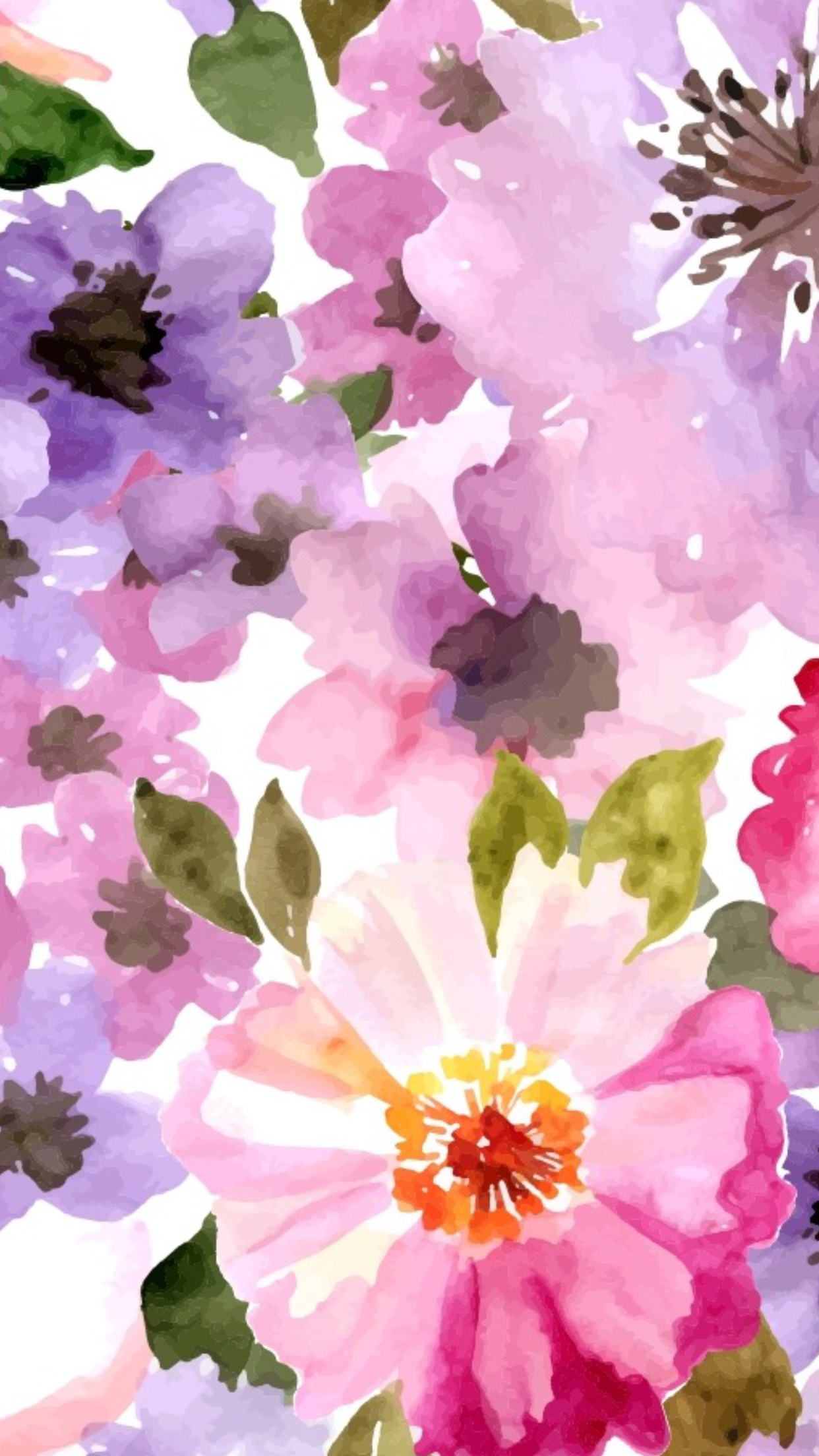 Floral Watercolor Iphone Wallpapers