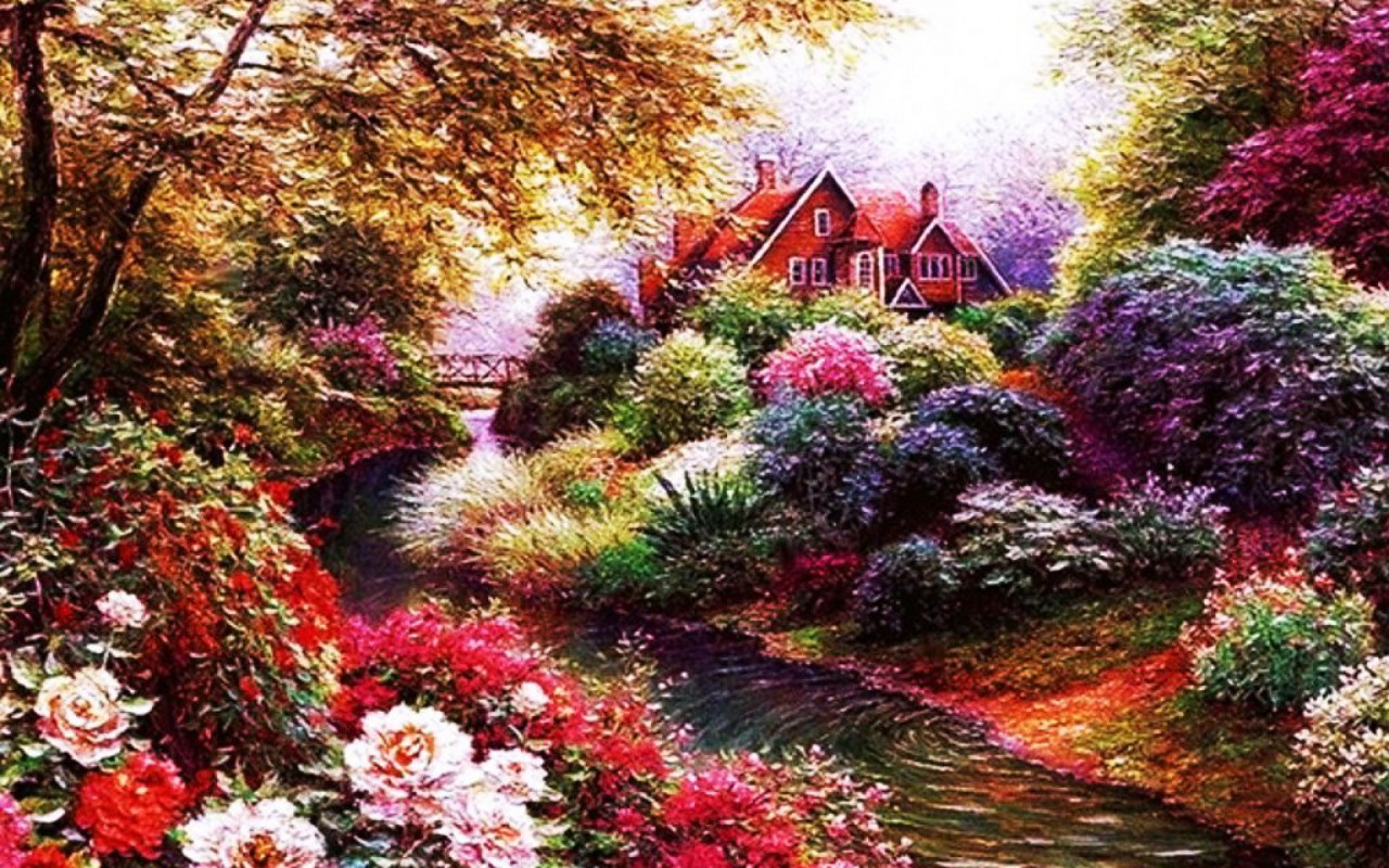 Flower House Wallpapers