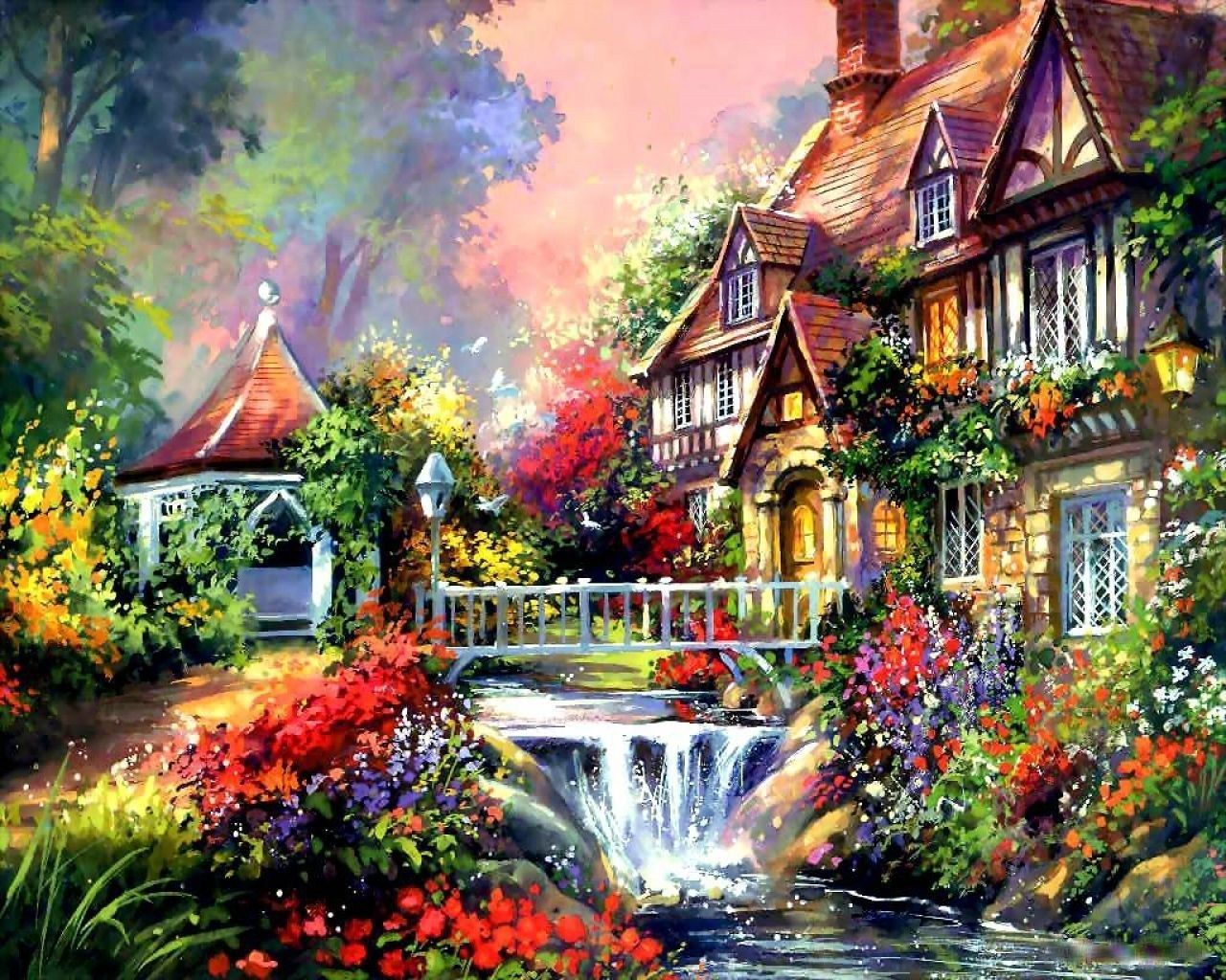 Flower House Wallpapers