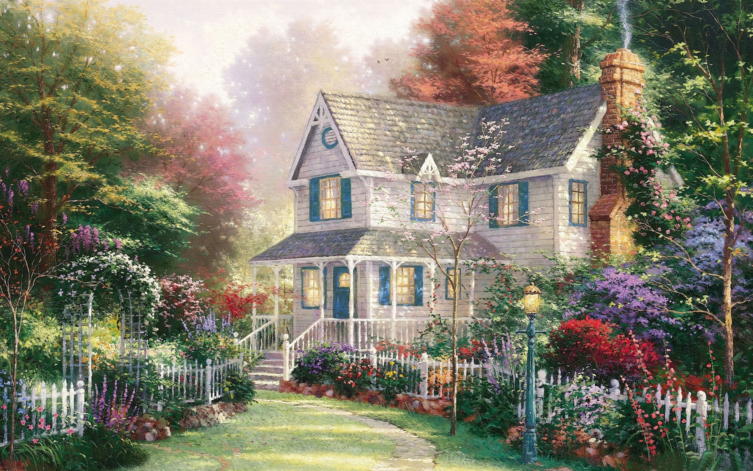Flower House Wallpapers