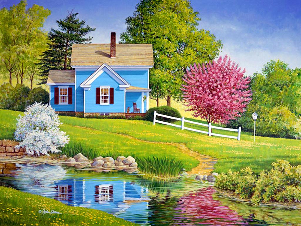 Flowers House Wallpapers