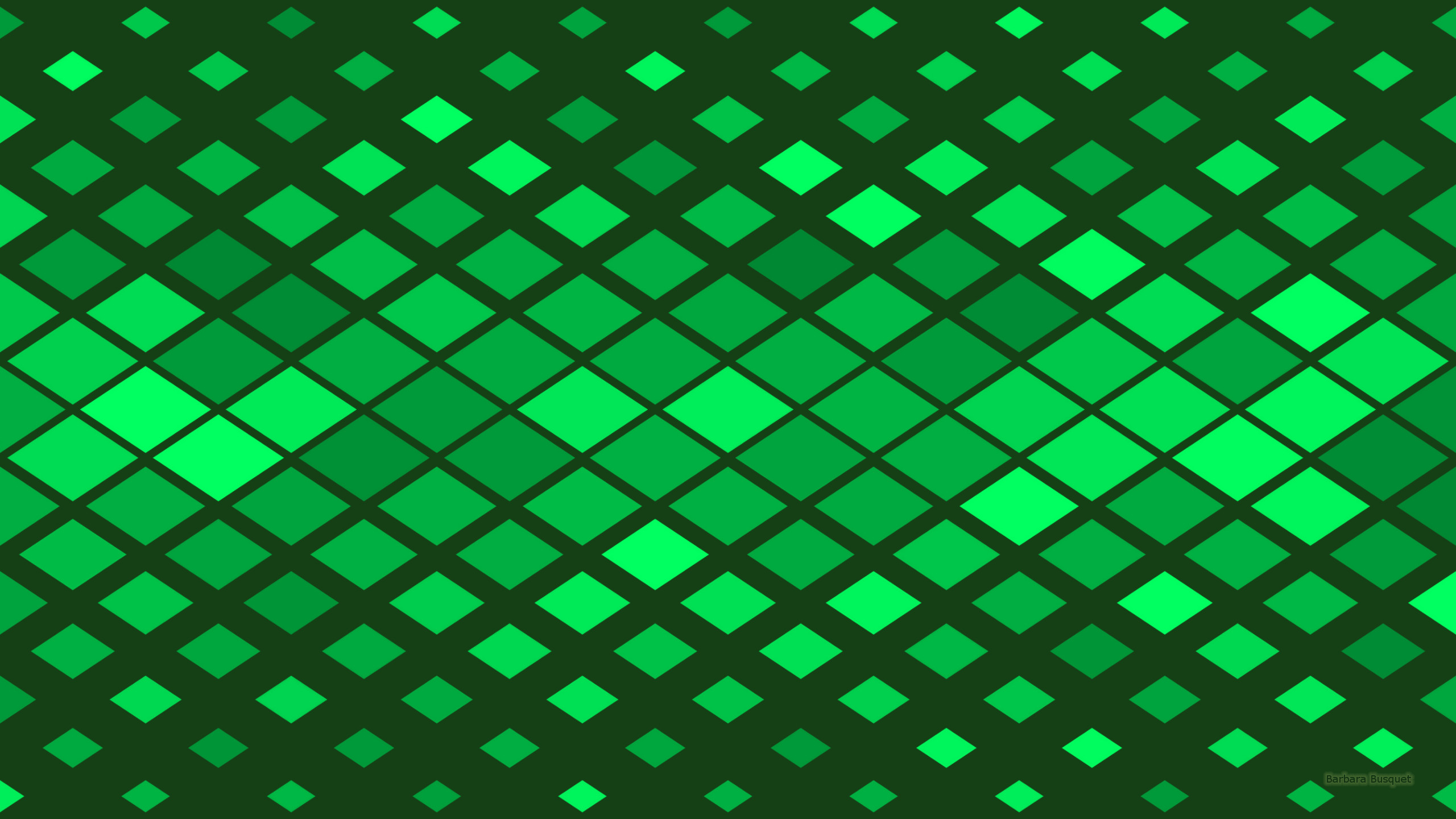 Flying Green Square Pattern Wallpapers