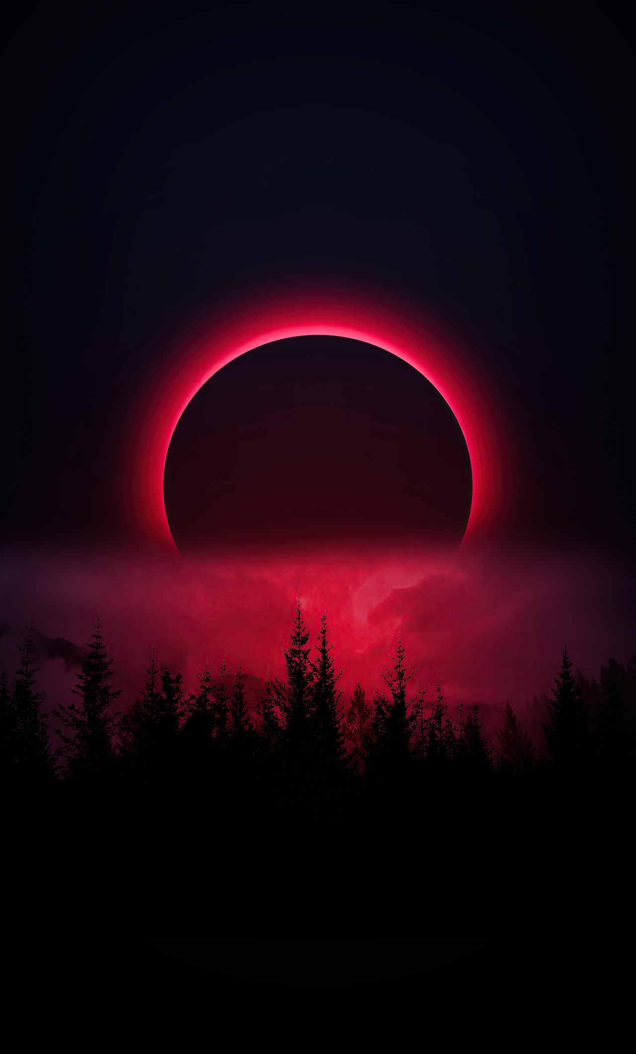 Flying To Red Moon Wallpapers