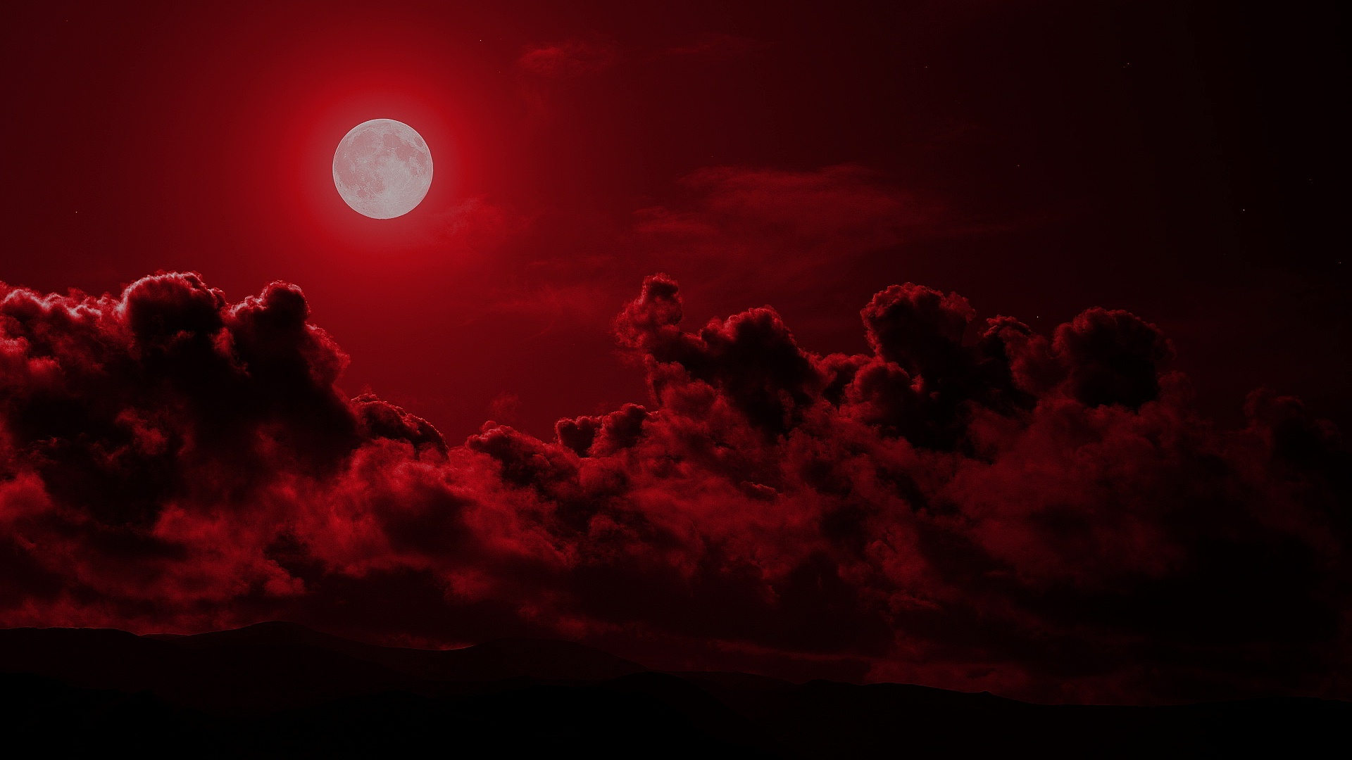 Flying To Red Moon Wallpapers